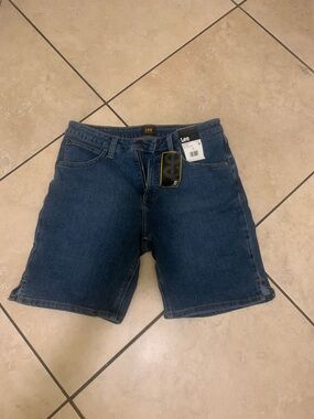 Lee Men’s Dark Blue Denim Shorts